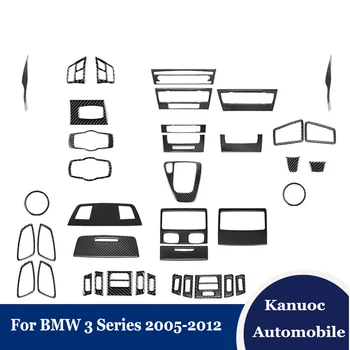 Подходит для наклеек на автомобильные аксессуары BMW 3 серии E90 E91 2005, 2006, 2007, 2008, 2009, 2010, 2011, 2012 черная вставка из углеродного волокна