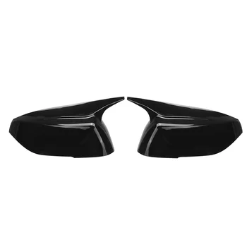 Глянцевый черный рожок в стиле боковой двери, Зеркало заднего вида, Накладка на боковую дверь, крышка для Infiniti Q50 Q60 2015-2023 M3 Style