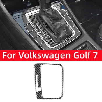 Для Volkswagen Golf 7 Mk7 2013-2019 Внутренняя Панель Автоматической Передачи Из Углеродного Волокна, Декоративная Рамка, Накладка, Наклейка, Автомобильные Аксессуары