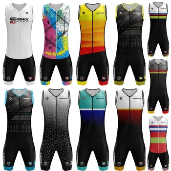 70.3 Pro Race Trisuit World Triathlon Без Рукавов Skinsuit Одежда Для Плавания Велоспорта Бега RT Спортивная Одежда