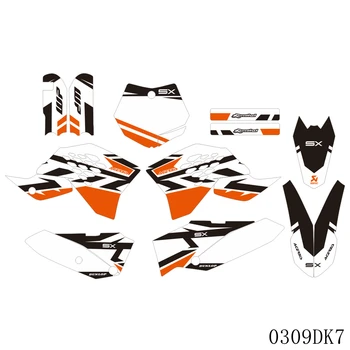 Для KTM SX65 SX 65 2009 2010 2011 2012 2013 2014 2015 Полная Графика Наклейки Наклейки Мотоцикл Фон Пользовательский Номер Название