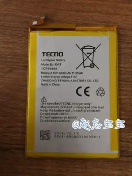 новая литиевая батарея 3000 мАч для мобильного телефона TECNO BL-30RT
