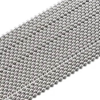 шарик из бисера диаметром 10 м 3,2 мм, цепочки из шариков из нержавеющей стали для ожерелья своими руками, браслета, ювелирных изделий, аксессуаров
